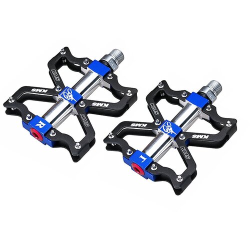 фото Педали мтв 9/16" сине-черные 90х93х22 мм (алюминий 6061) kms 3032603-88