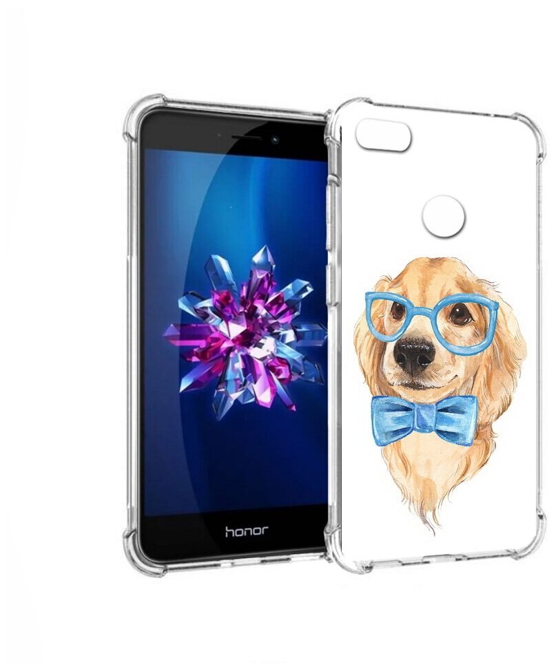 Чехол задняя-панель-накладка-бампер MyPads Собака интеллигент для Huawei Honor 8 Lite/Huawei P8 Lite 2017 Edition противоударный