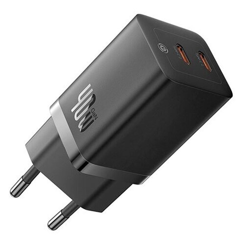 Сетевое зарядное устройство OS-Baseus GaN5 Pro Fast Charger C+C 40W EU (CCGP180101) Черное