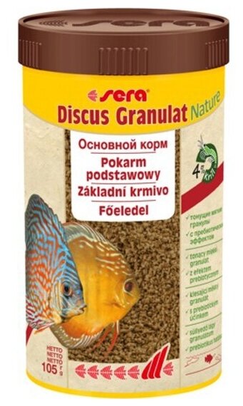 Сухой корм для рыб Sera Discus Granulat, 112 г - фотография № 4