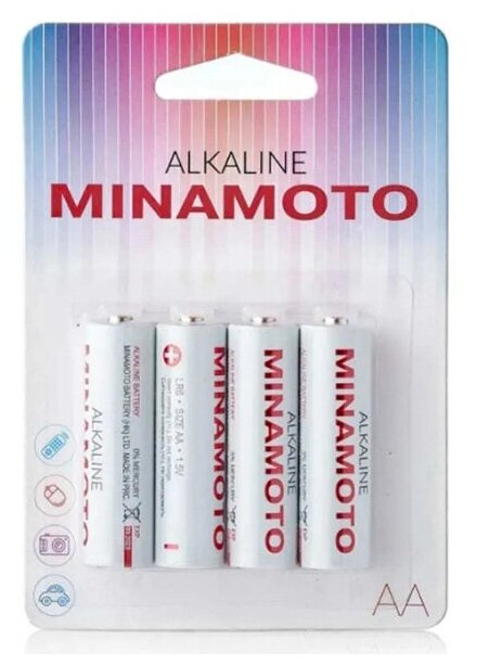 Батарейка AA - Minamoto LR6/4BL (4 штуки)