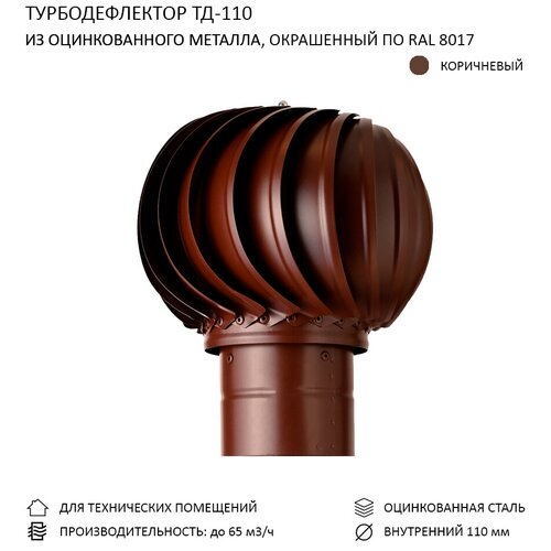 Турбодефлектор TD110, коричневый