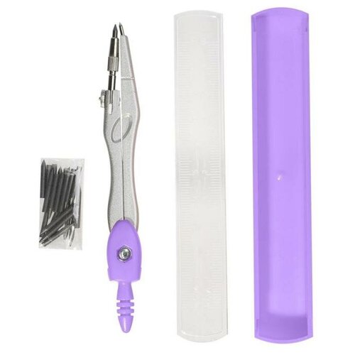 Циркуль со сменными грифелями, в ассортименте