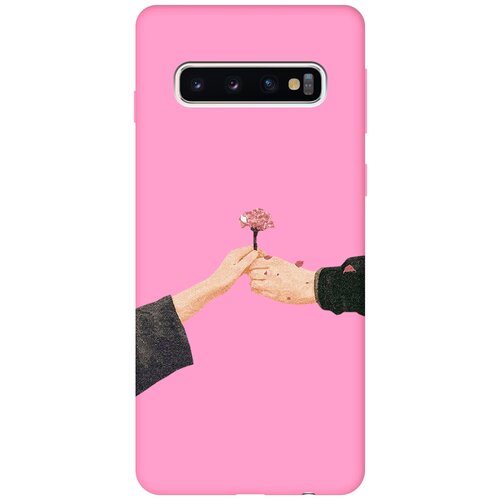 Матовый чехол Hands для Samsung Galaxy S10 / Самсунг С10 с 3D эффектом розовый матовый чехол musical unicorn для samsung galaxy s10 самсунг с10 плюс с 3d эффектом розовый