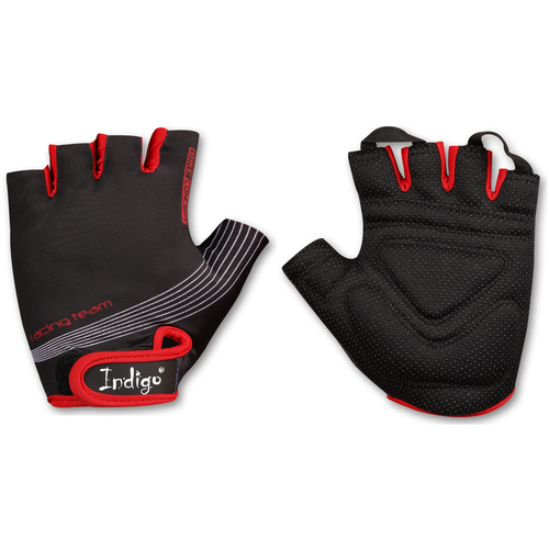 Перчатки Indigo, размер M, черный, красный