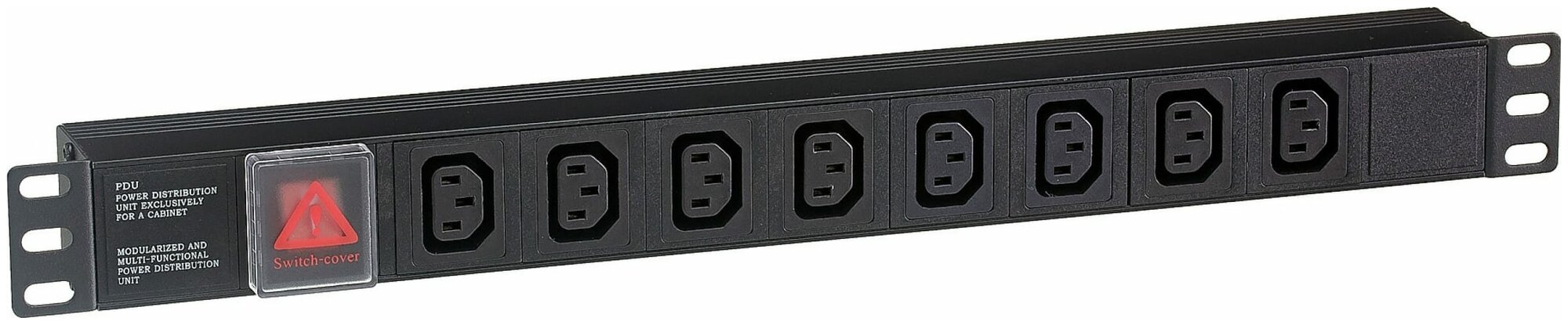 Блок силовых розеток Exegate PDU-19H808 Al-8С13-C14-SW