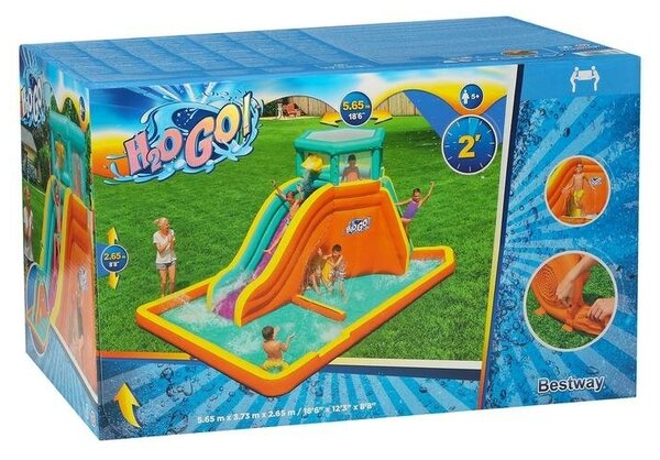 Bestway Водный игровой центр с горкой и фонтаном Mega Water Park 565*373*265 см 53385