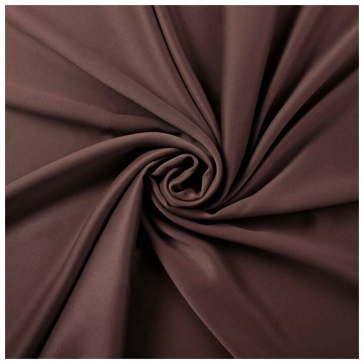 Штора портьерная "Этель" ширина 135 см, высота 250 см, цвет шоколад