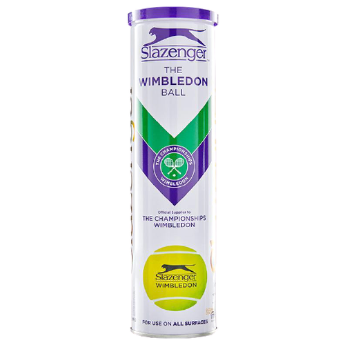 Мячи для большого тенниса Slazenger WIMBLEDON HG UV (банка 4 мяча)