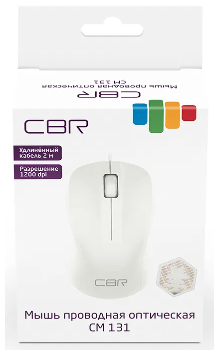 Мышь CBR CM 131c White - фото №5