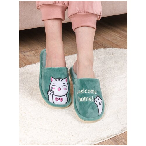 Тапочки, размер 36-37, зеленый