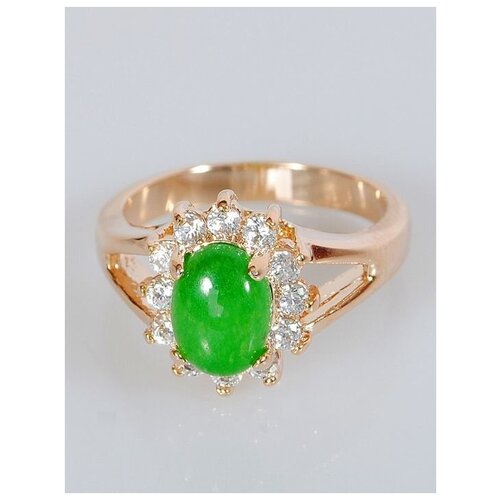 Кольцо помолвочное Lotus Jewelry, хризопраз, размер 17, зеленый