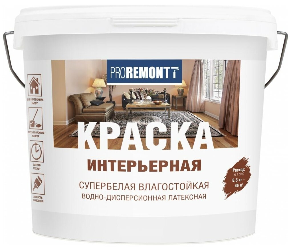фото Краска латексная Proremontt интерьерная