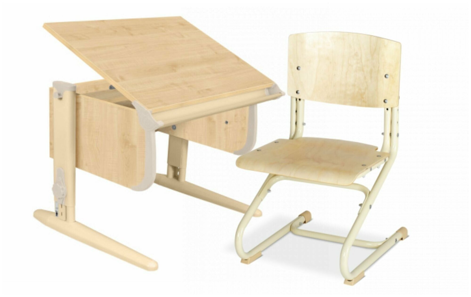 Комплект парта + стул, Парта Трансформер дэми СУТ-24 со стулом, 75х55х81.5 см