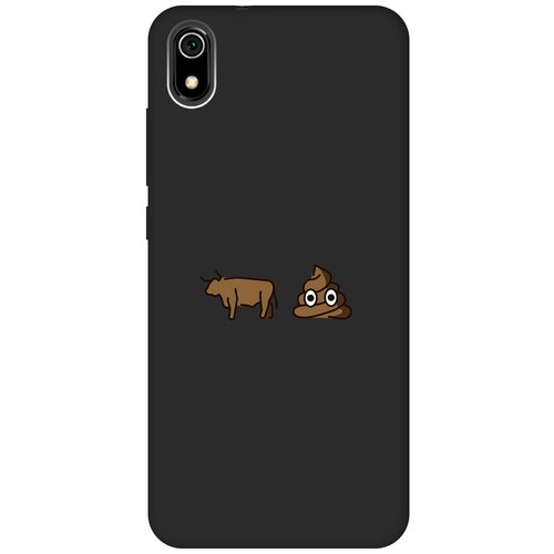 Матовый чехол Bull Shit для Xiaomi Redmi 7A / Сяоми Редми 7А с 3D эффектом черный матовый чехол bull shit для xiaomi redmi 6a сяоми редми 6а с 3d эффектом черный