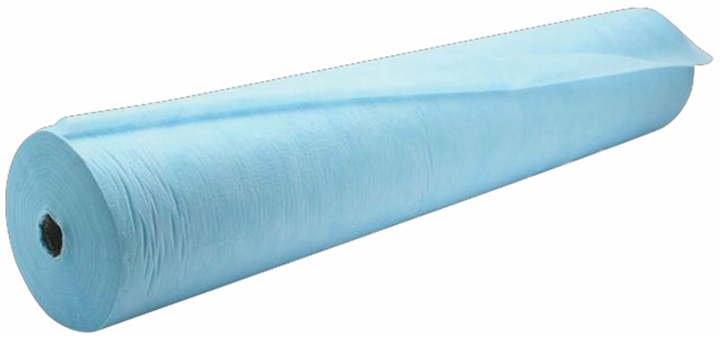 Простынь одноразовая гекса голубая, рулонная с перфорацией 250 шт, 70х80 см, спанбонд 20 г/м2