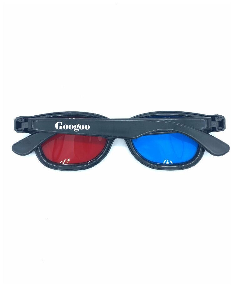 3D Очки аналоговые в черной оправе красно синие