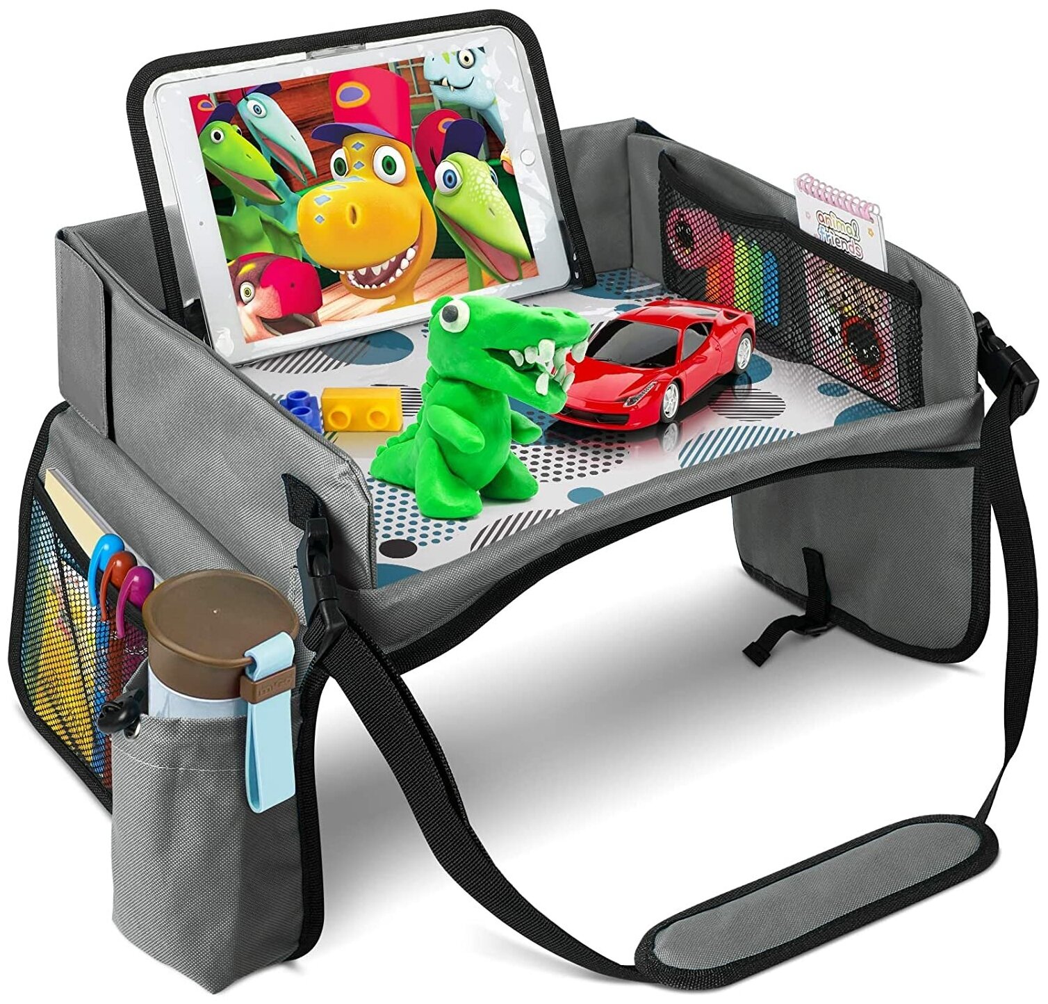 Универсальный детский столик для автокресла / Детский столик для автомобиля в дорогу/ Дорожный столик для автокресла / Столик для детей в самолет