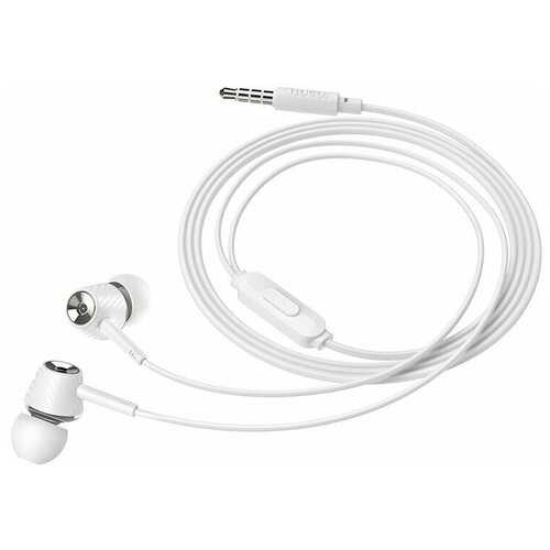Проводные наушники HOCO M70 Graceful Jack 35mm 12 м белый Контроллер с микрофоном управление одной кнопкой 41300₽