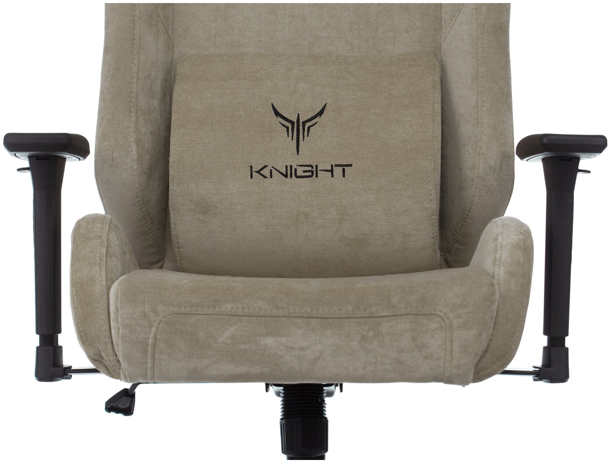 Кресло игровое Knight N1 Fabric бежевый Light-21 с подголов. крестовина металл - фотография № 5