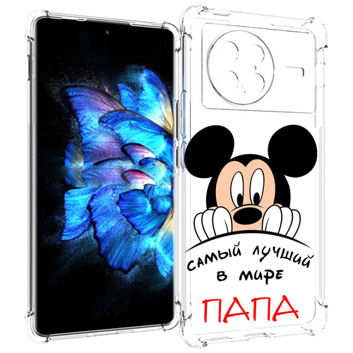 Чехол MyPads Самай лучший папа Микки Маус для Vivo X Note 5G задняя-панель-накладка-бампер