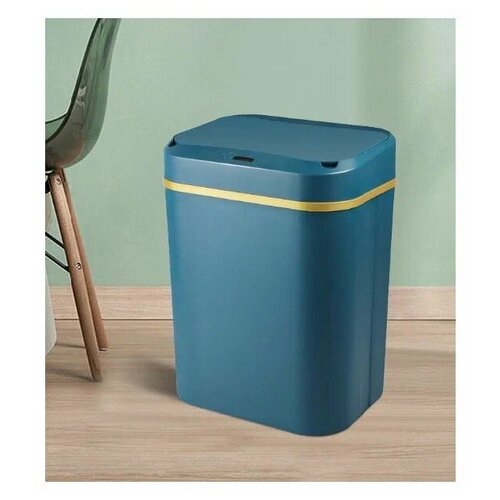 Сенсорное мусорное ведро Умное мусорное ведро Мусорное ведро бесконтактное Мусорный бак с крышкой синий 1284₽