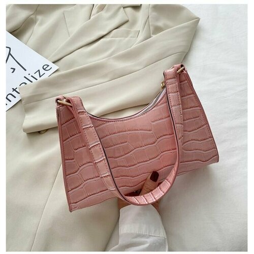 фото Сумка багет повседневная, экокожа, желтый нет бренда