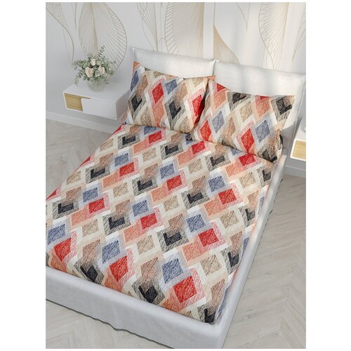 фото Простынь на резинке сказка "арлекин" 160х200 см