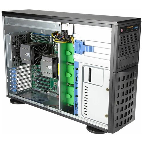 Шасси серверное Supermicro Super Workstation 4U Tower 740A-T no CPU(2)3rd Gen Xeon Scalable/TDP 270W/ no DIMM(16)/SATARAID HDD(