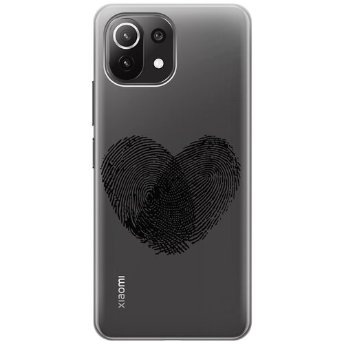 Силиконовый чехол с принтом Lovely Fingerprints для Xiaomi Mi 11 Lite / 11 Lite 5G / Сяоми Ми 11 Лайт / 11 Лайт 5г силиконовый чехол с принтом musical unicorn для xiaomi mi 11 lite 11 lite 5g сяоми ми 11 лайт 11 лайт 5г