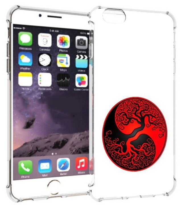 Чехол задняя-панель-накладка-бампер MyPads инь янь дерево для iPhone 6 plus/ 6S plus 5.5 (Айфон 6/6С+ плюс) противоударный
