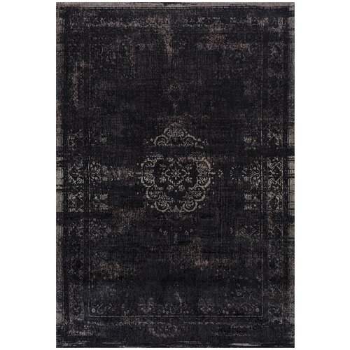 Ковер на пол в спальню, гостиную безворсовый тёмно-серый 0,8 на 1,5 м Antico LA3313-L73