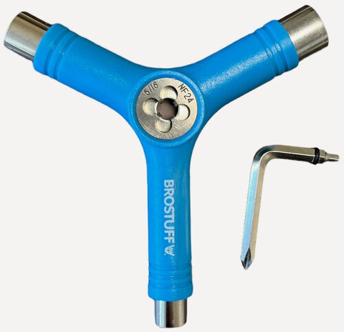 Изображение товара Ключ для скейтборда BroStuff Y-образный голубой