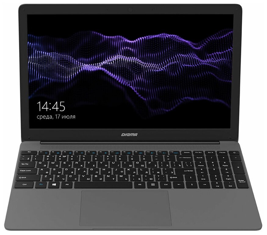 Ноутбук Digma EVE 15 P417 Pentium J3710 4Gb SSD128Gb Intel HD Graphics 405 156 IPS FHD 1920x1080 Windows 10 Home dark grey WiFi BT Cam ES5063EW