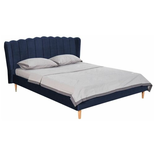 Кровать MIK XS-9088 MK-7602-BU двуспальная Темно-синий