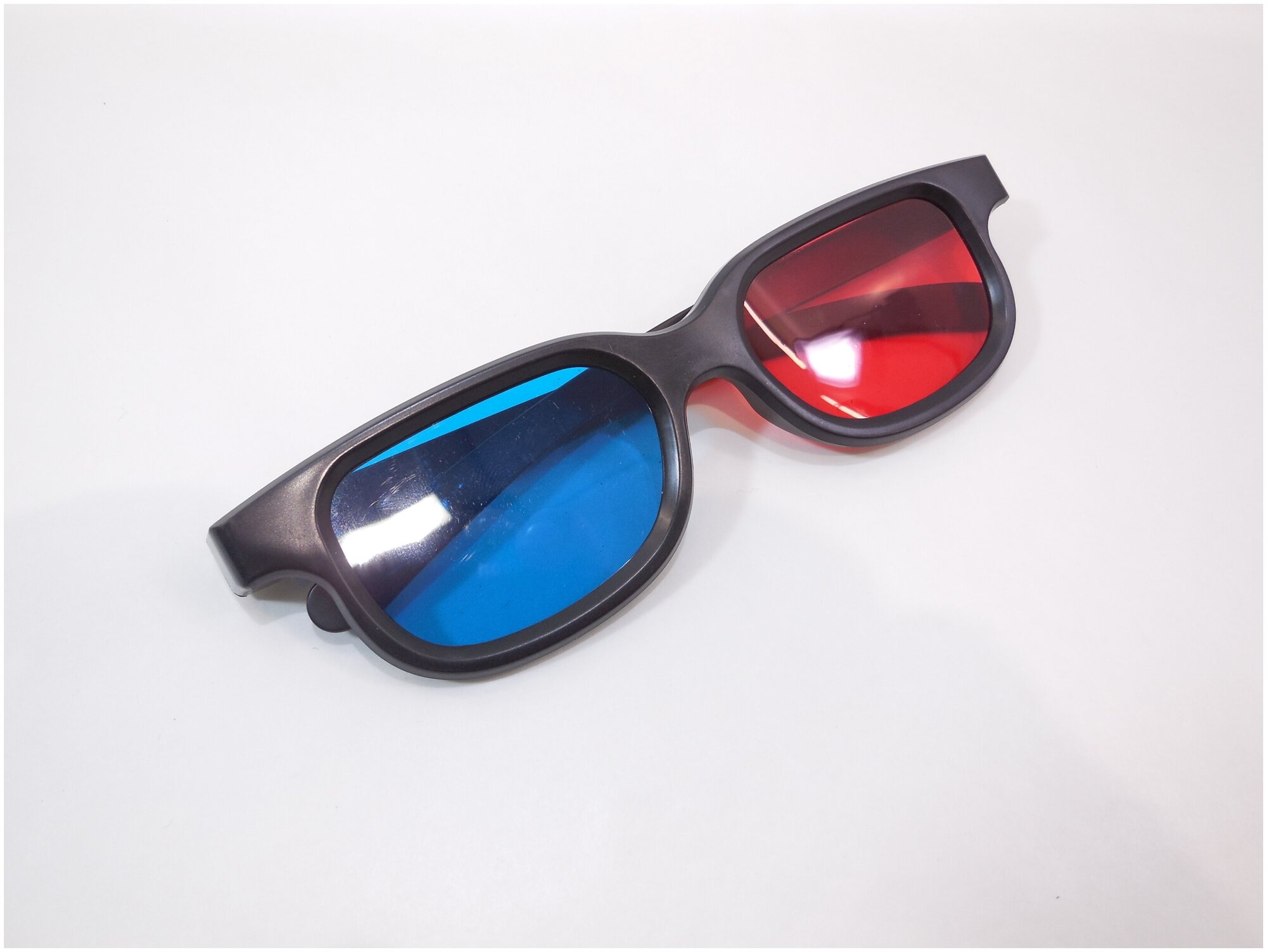 Анаглифные 3D очки аналоговые с красно синими линзами черные 2 