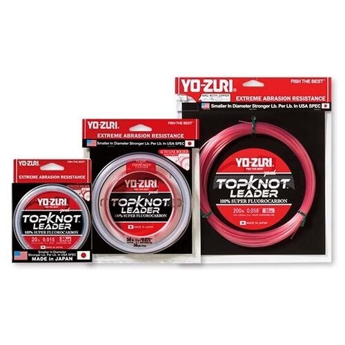 флюорокарбон yo zuri topknot leader fluorocarbon 100% 1 48мм 27м disappearing pink Флюорокарбон Yo-Zuri TOPKNOT LEADER FLUOROCARBON 100% 30YDS 50Lbs 0.620mm (natural clear)