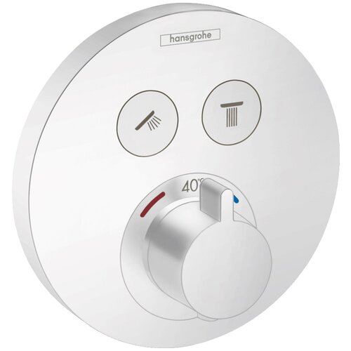 Термостат для 2 потребителей, СМ, мб Hansgrohe ShowerSelect S 15743700 (белый матовый)