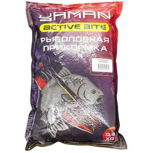 Прикормка Yaman Active Bite, плотва, кокос, чёрный, 900 г 9634459