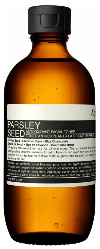 AESOP Parsley Seed AntiOxidant Facial Toner 200 ml тоник для лица с антиоксидантами