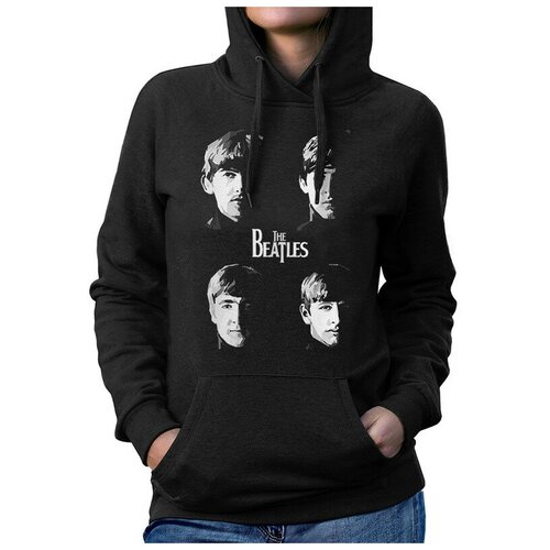 фото Толстовка / худи dream shirts the beatles женский черный 46 размер