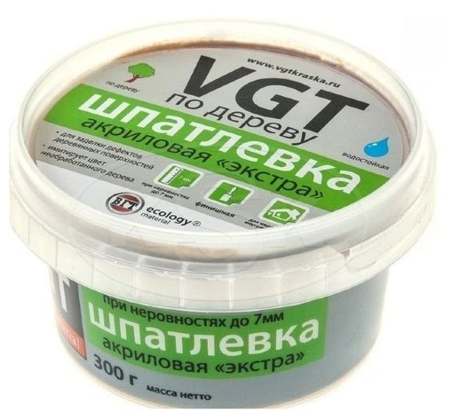 Шпатлевка VGT экстра дуб 0.3 кг - фотография № 6