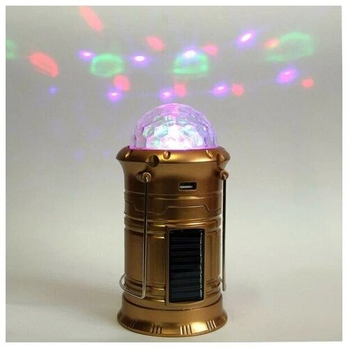 фото Складной кемпинговый фонарь аккумуляторный с диско-шаром magic cool camping lights kids toy