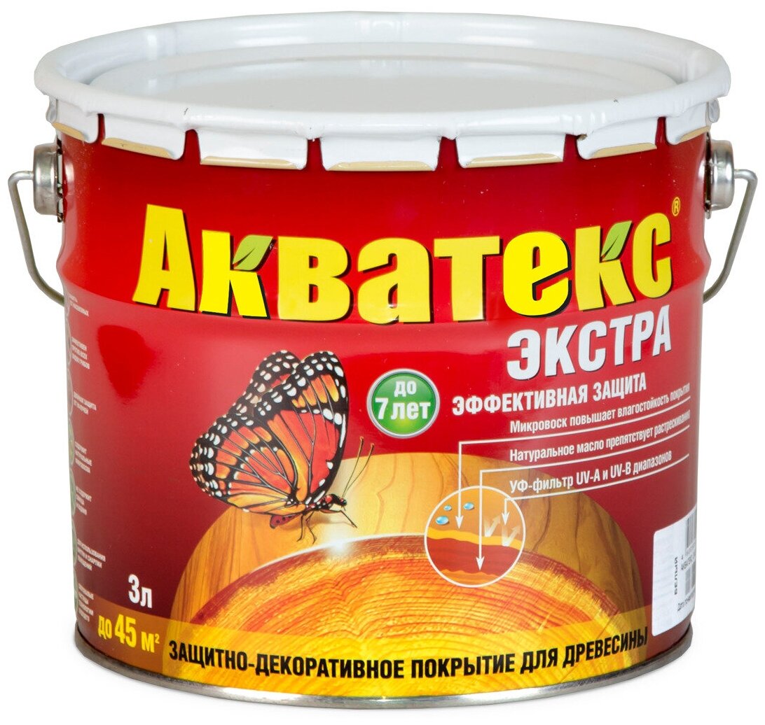 АКВАТЕКС антисептик Экстра, 0.75 кг, 0.8 л, дуб