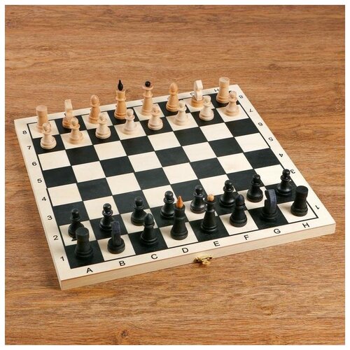 шахматы деревянные обиходные 29 8 х 29 8 см король h 7 2 см пешка h 4 5 см Шахматы, Классика, король h-7 см, пешка h-4 см, доска 29 х 29 х 4 см