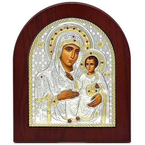 Иерусалимская икона Божьей Матери в серебряном окладе.