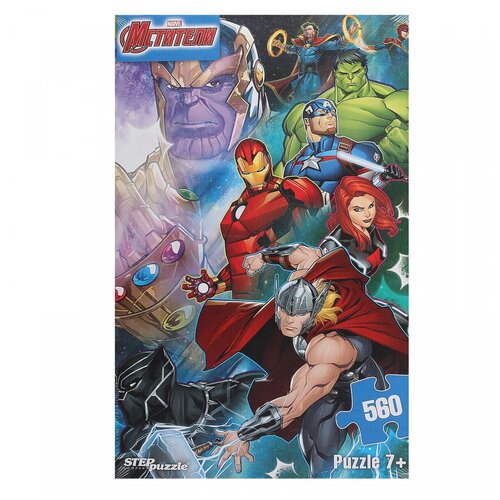 Пазл Черная вдова, Marvel, 560 деталей / Step Puzzle пазл черная вдова marvel 560 деталей step puzzle