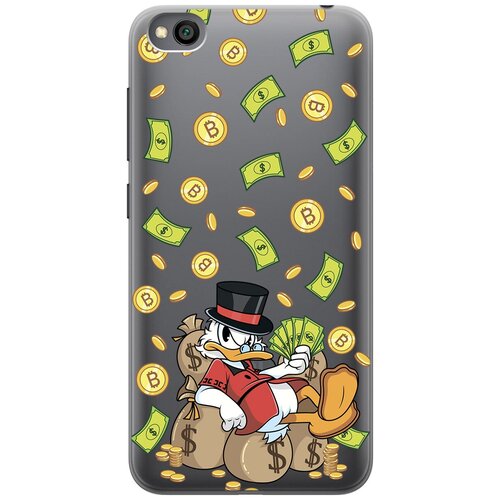 Силиконовый чехол с принтом Rich Scrooge для Xiaomi Redmi Go / Сяоми Редми Го силиконовый чехол с принтом faces для xiaomi redmi go сяоми редми го