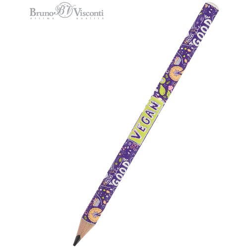 Карандаш BrunoVisconti, чернографитовый, 4B, HappyGraphix Jumbo 