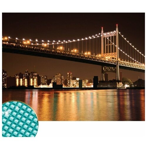 Алмазная вышивка Школа талантов с полным заполнением Бруклинский мост 30х40 см, холст, емкость